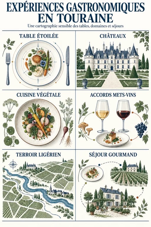 Restaurant Touraine gastronomie : expériences étoilées, terroir ligérien et accords mets-vins