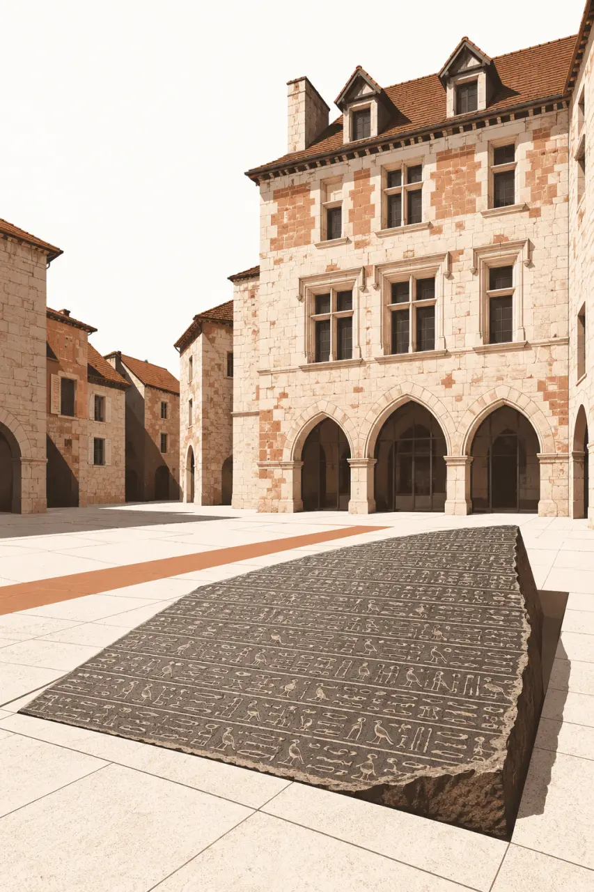 Figeac Lot tourisme : place des Écritures et patrimoine Champollion