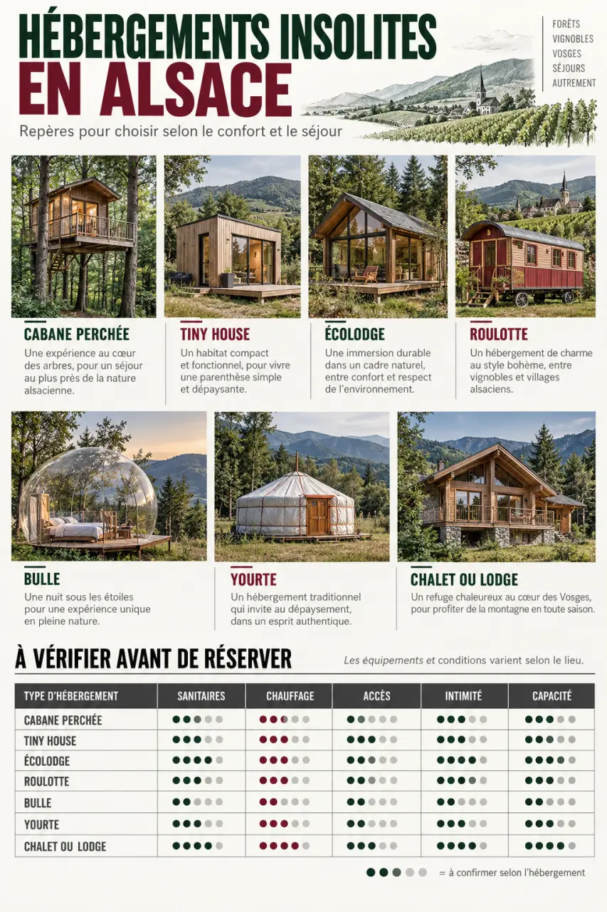 Hébergement insolite Alsace : principaux types de logements et critères à vérifier