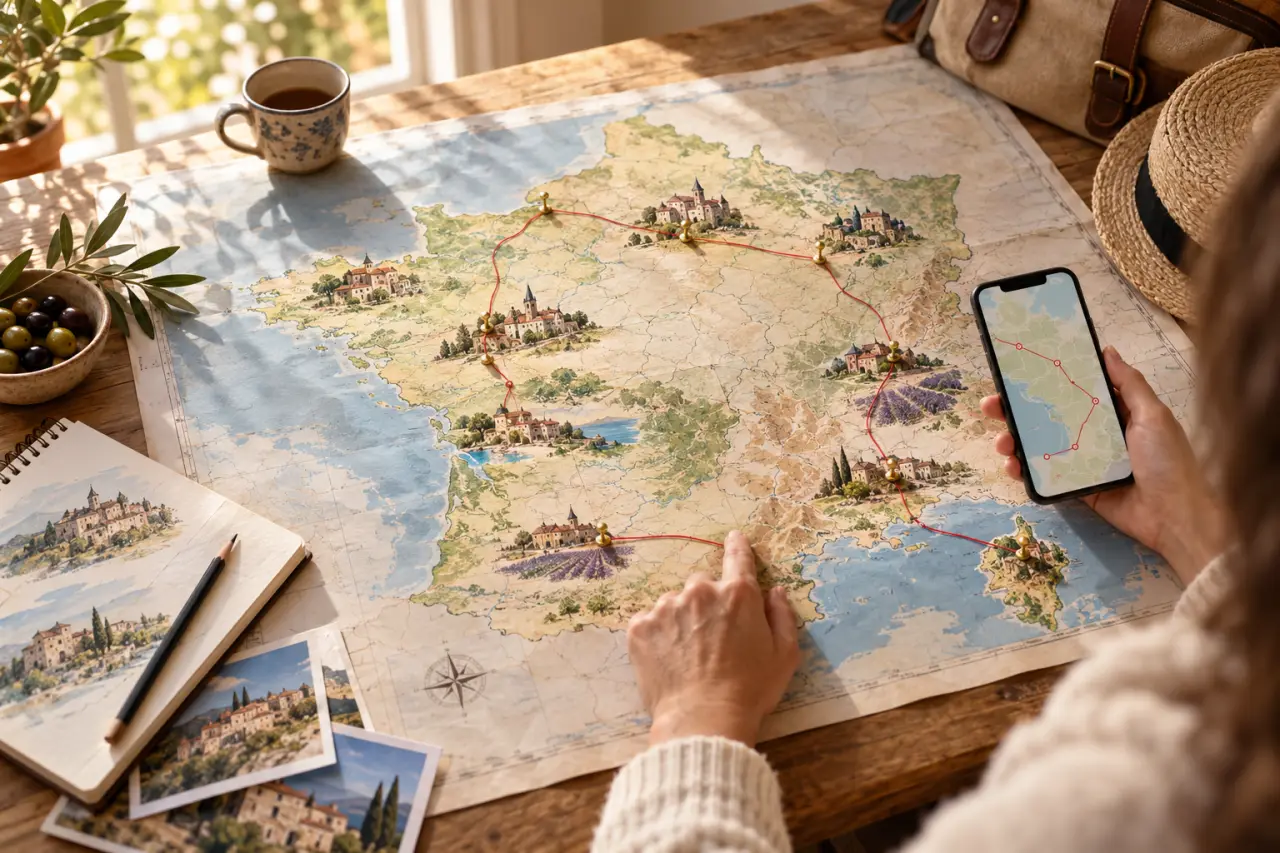 Carte des plus beaux villages de France : localiser, filtrer et bâtir un itinéraire sans se perdre