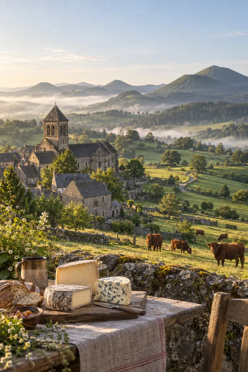 Villes et villages d’Auvergne : trois itinéraires entre patrimoine, fromages et nature