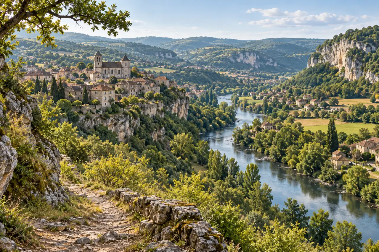 Figeac Lot tourisme : paysages des vallées du Lot et du Célé