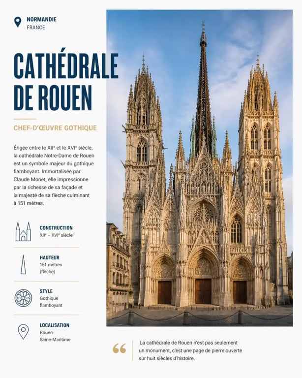 Cathédrale Notre-Dame de Rouen, joyau du patrimoine de Rouen en Normandie